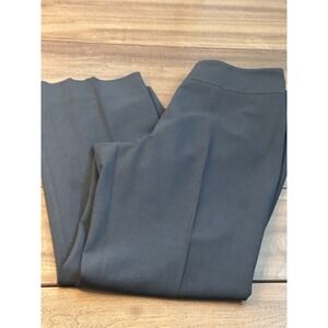 Akris Punto Women's Pants Size 12 Wool Blend Heathered Black Straight Leg Career